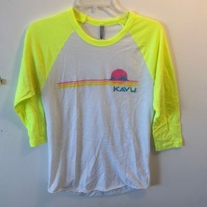 KAVU 3/4 sleeve shirt